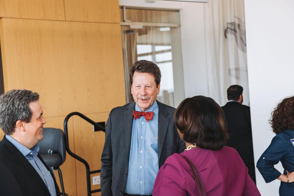 Dr. Califf with Board Members Adrian Hernandez, MD, MHS, and Esther Krofah, MD,