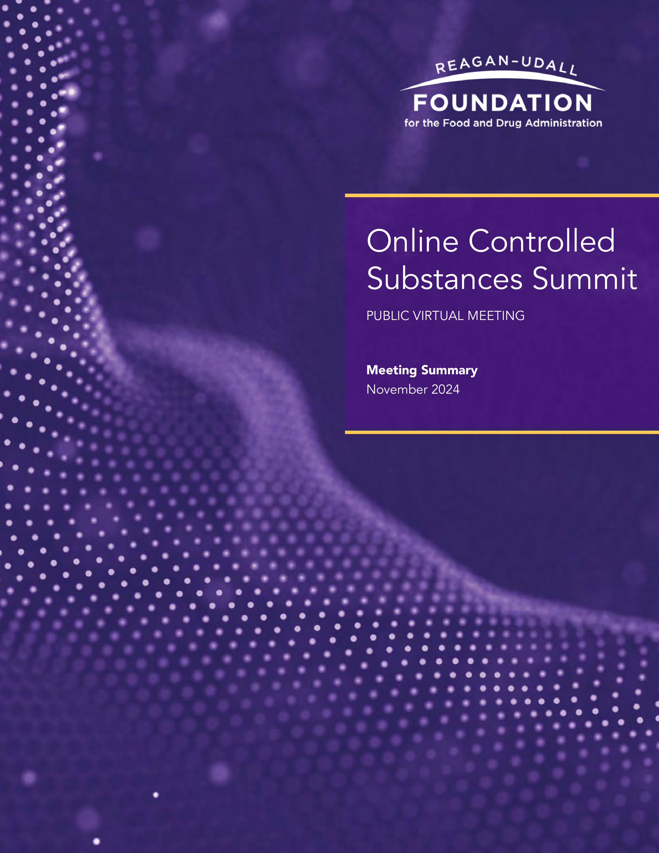 Online Controlled Substances Summit Meeting Summary