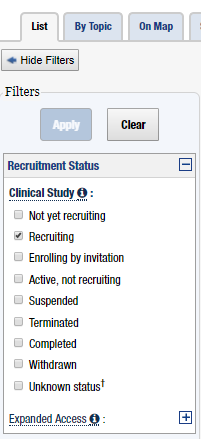Clinicaltrials.gov Recruiting Patients