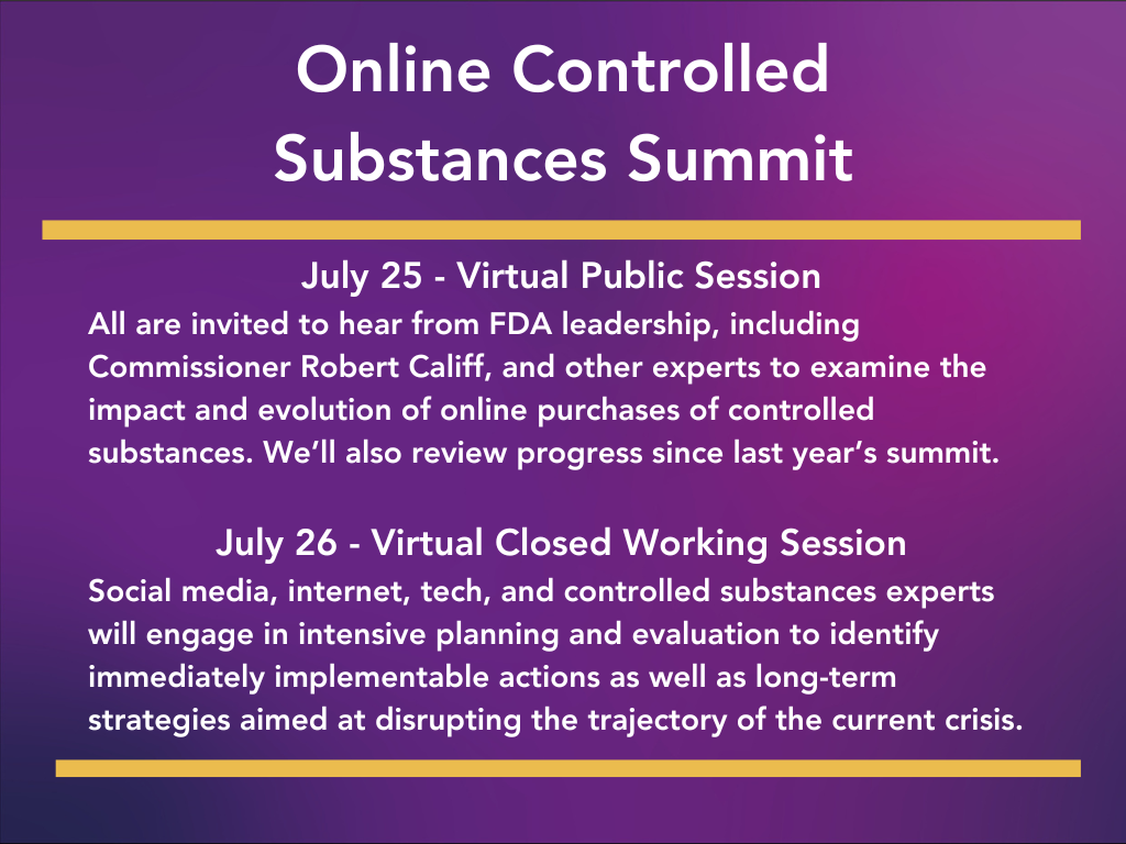 Online Controlled Substances Summit Sidebar